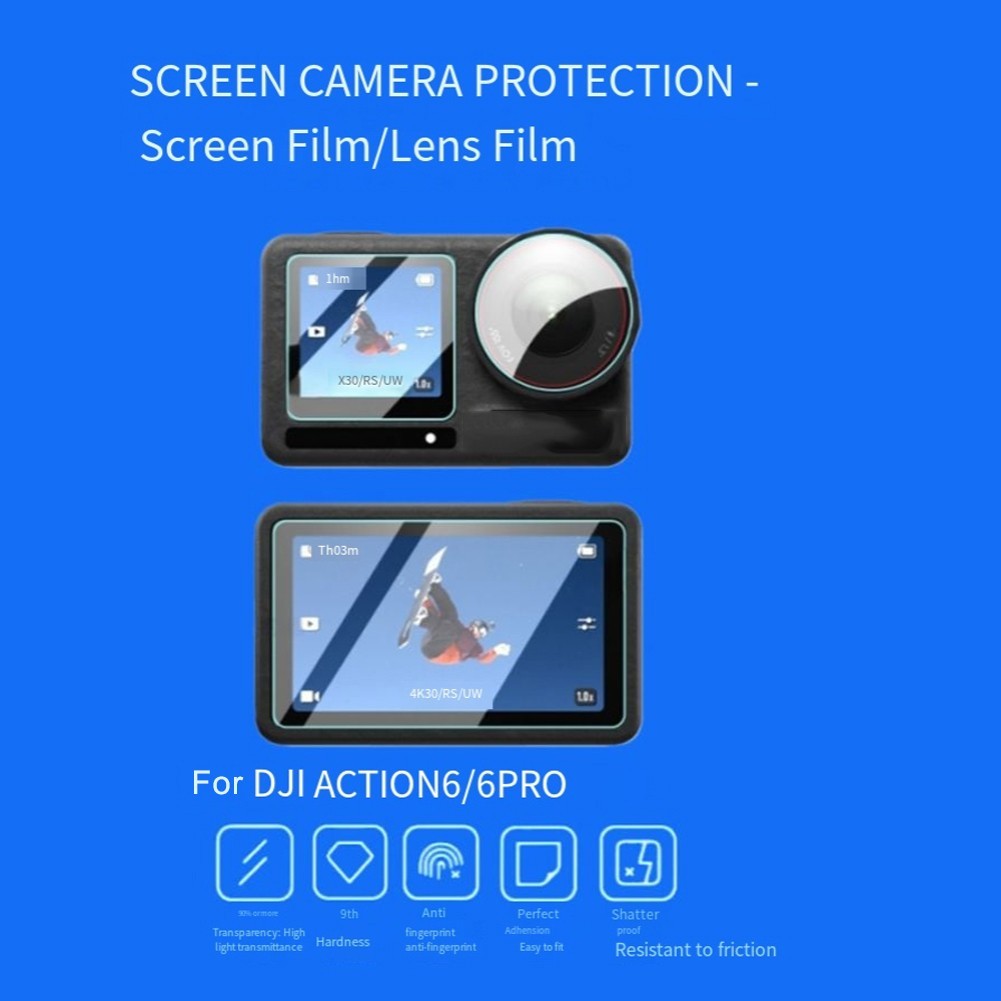 Tempered Glass Screen Protector for DJI Action 6