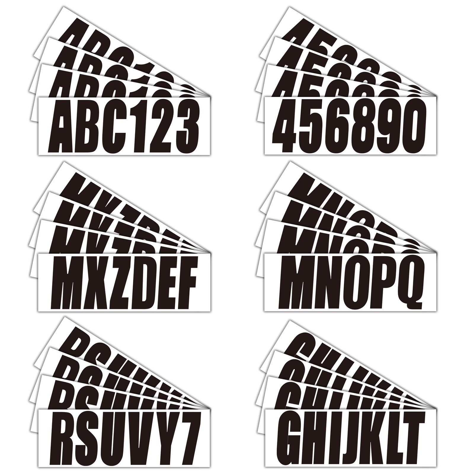 Boat Numbers Decal Sticker Set A-Z 0-9