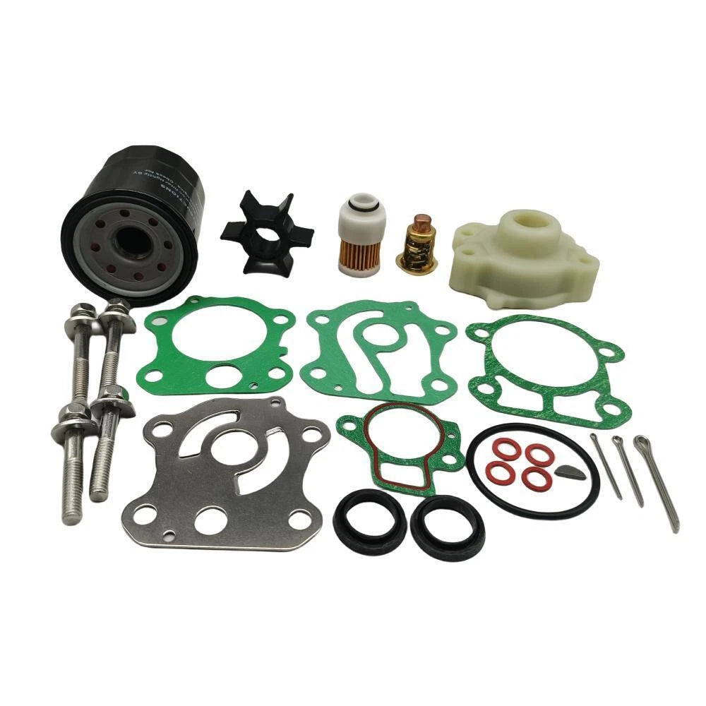 Maintenance Kit for Yamaha 4-Stroke 50HP F50B Outboard w/Thermostat & Filter