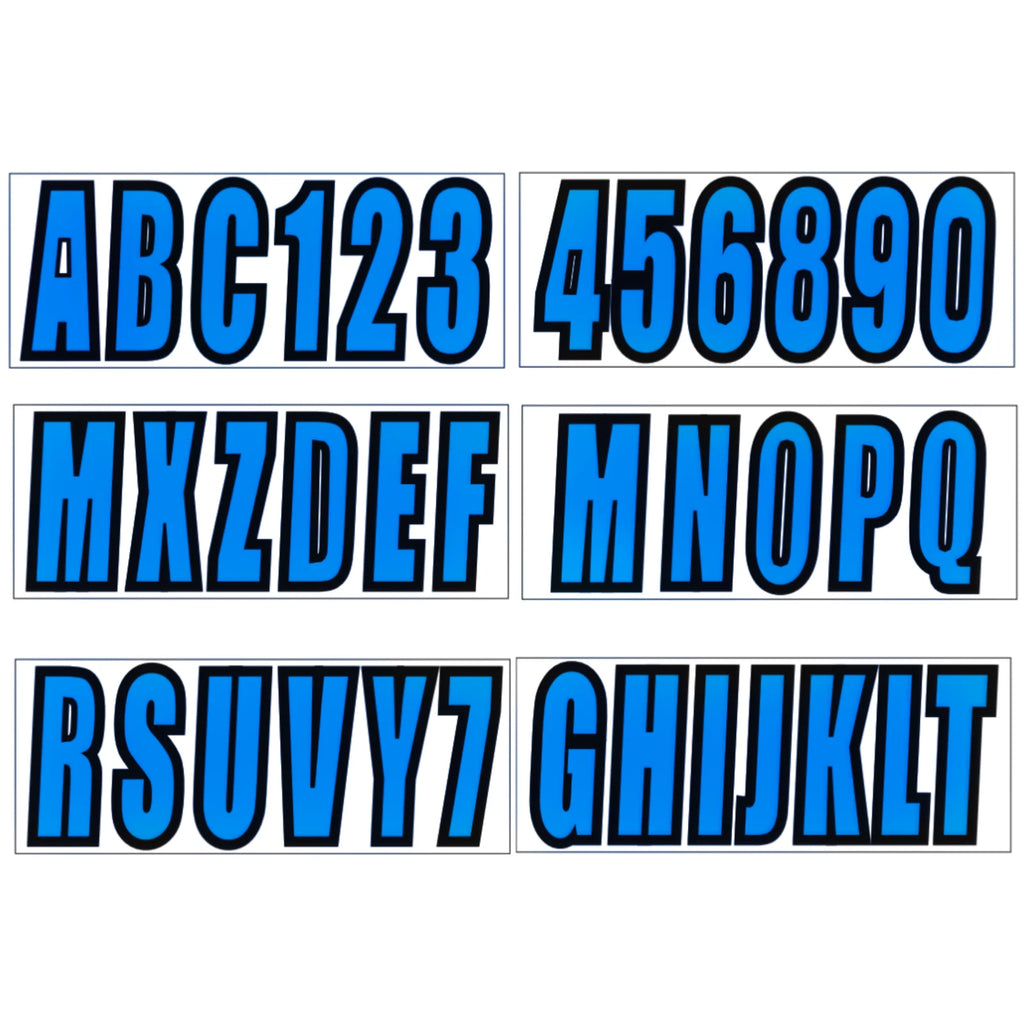 Custom Boat Registration Numbers – 3" Blue
