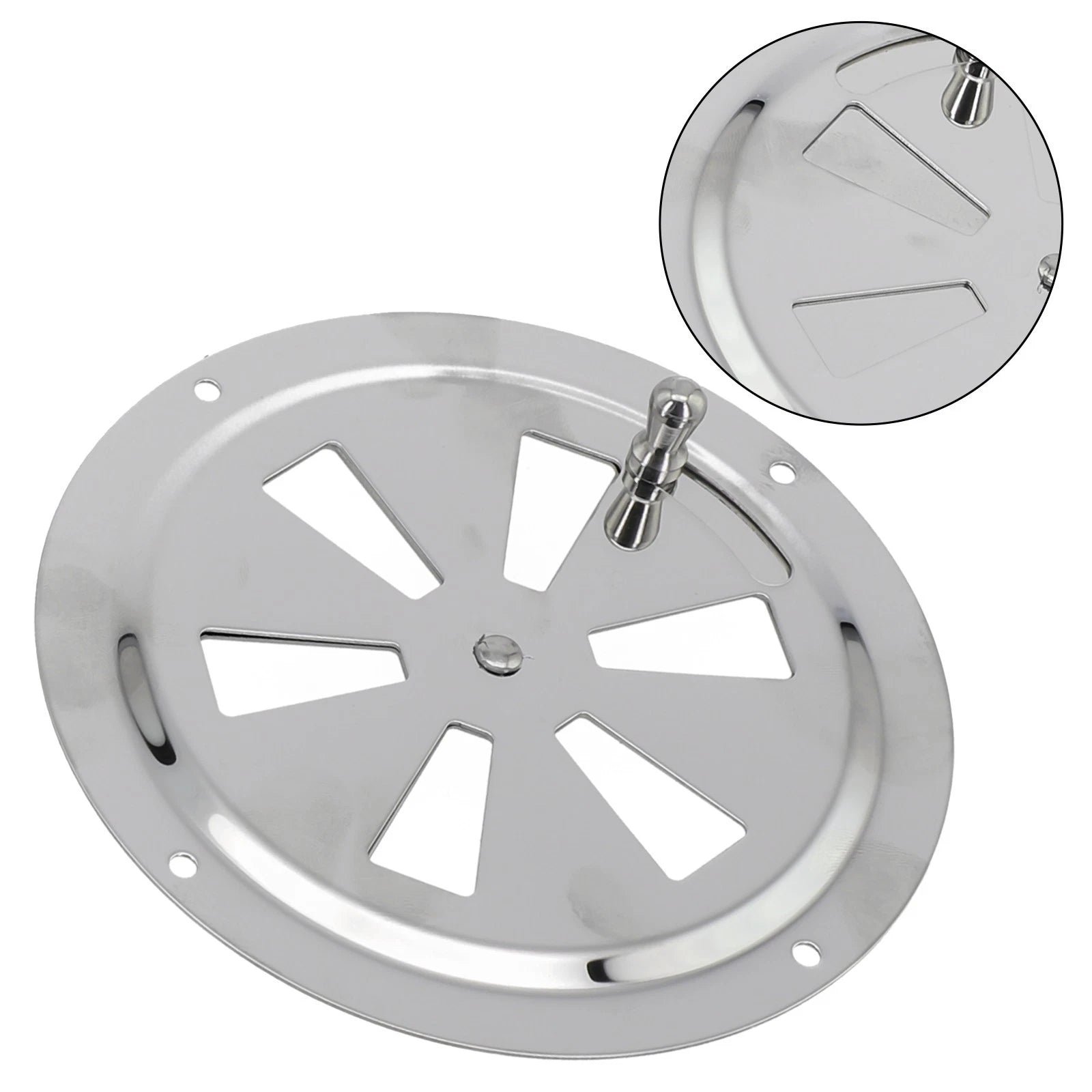 Stainless Steel Marine Air Vent Butterfly Boat Round Louvered Vent