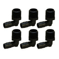 Boat Elbow Hose Connectors 1/2 x 3/4 Inch Black Set of 6