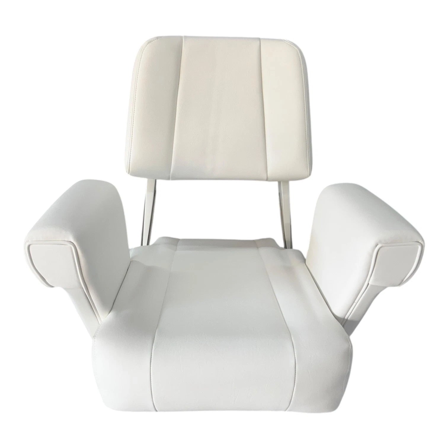Murray Product White Ladderback Helm Chair W/ White Cushions /