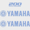 Yamaha Boat Cowling Decals Hw2475 | 200 Four Stroke Blue Stickers