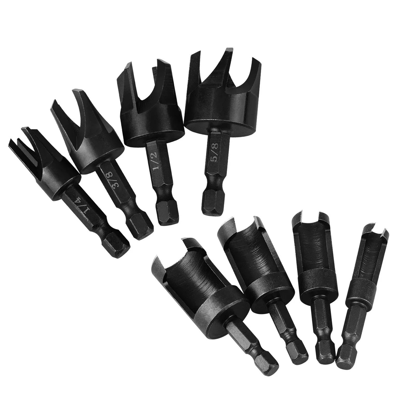 New 1/4" Hex Quick Change Shank Straight/taper<wbr/>ed Wood Plug
