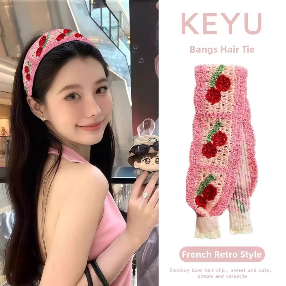 Knitted Flower Band Soft Knit Fabric Flexible Size