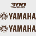 Yamaha Boat Cowling Decals | 300 Four Stroke Brown Stickers (Kit)