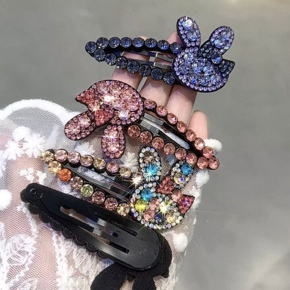 Rabbit Hairpin with Rhinestones for Women