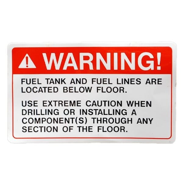 Boat Warning Decal Fuel Tank / Lines by Unbranded