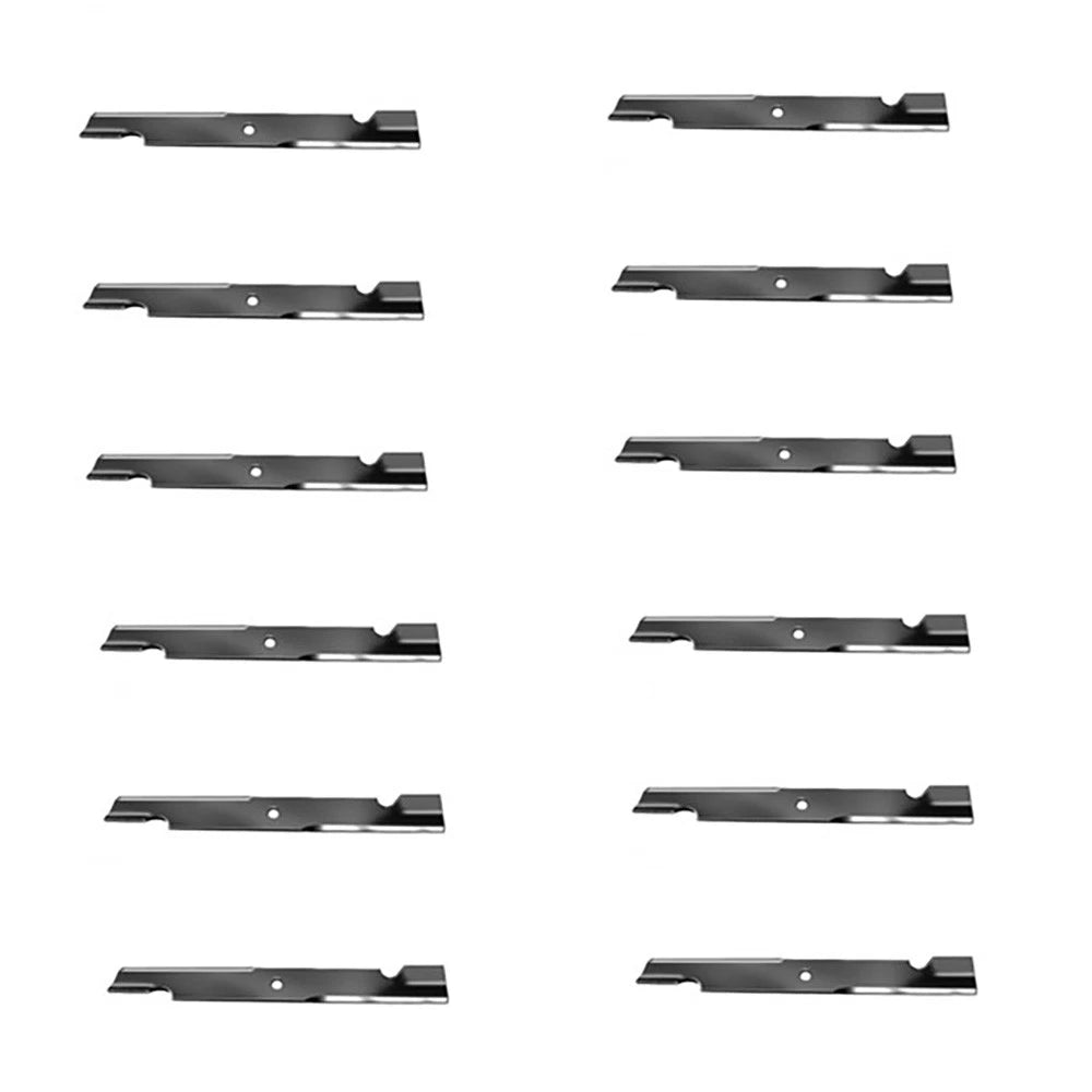 Twelve (12) 103-6384 High Lift Notched Blades Fits Exmark Lazer Z