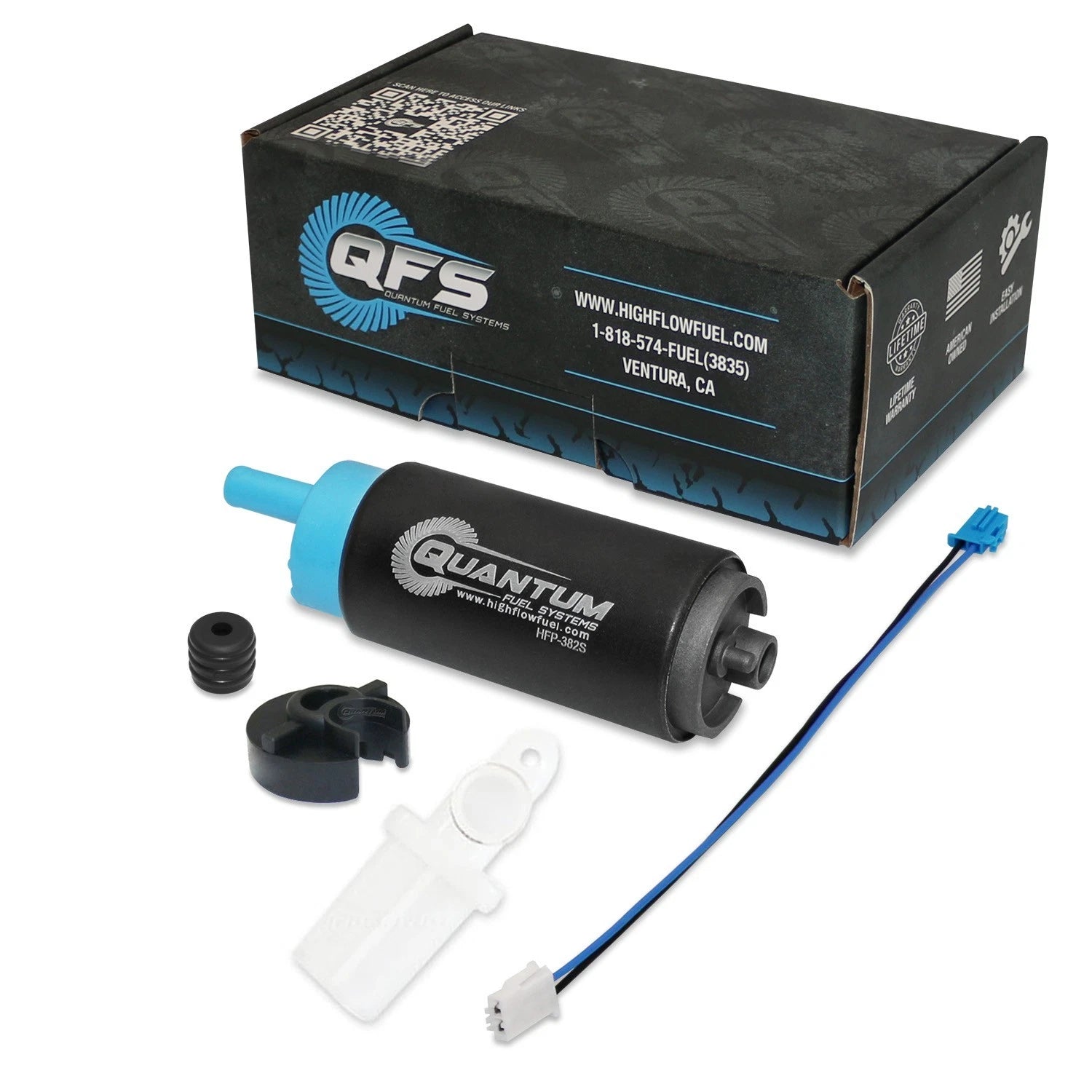 Qfs Fuel Pump + Strainer For 2006+ Yamaha Outboard F115 Lf/vf115