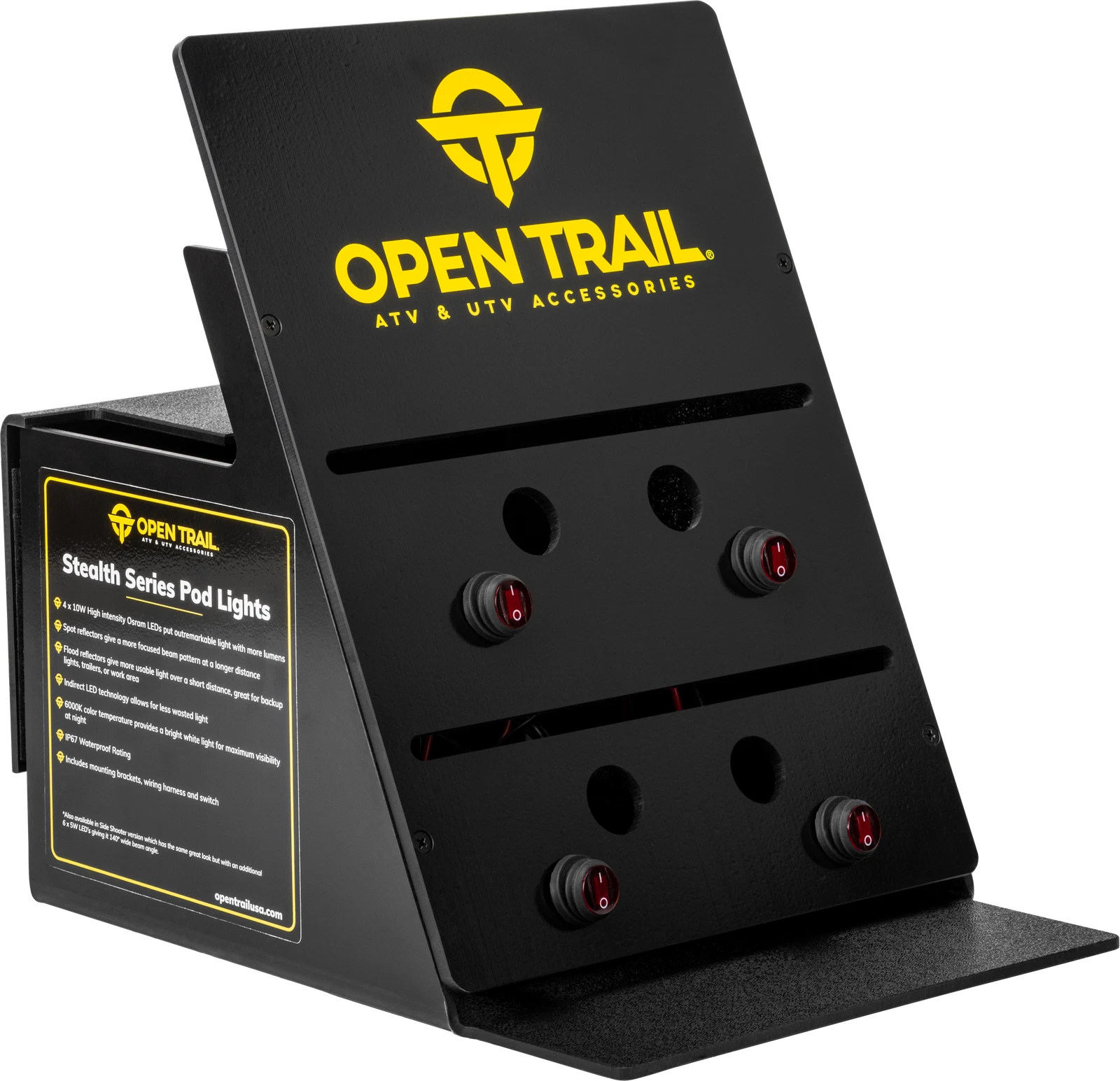 Open Trail Black Opentrail Abs Light Display For Pod & Bar Lights,