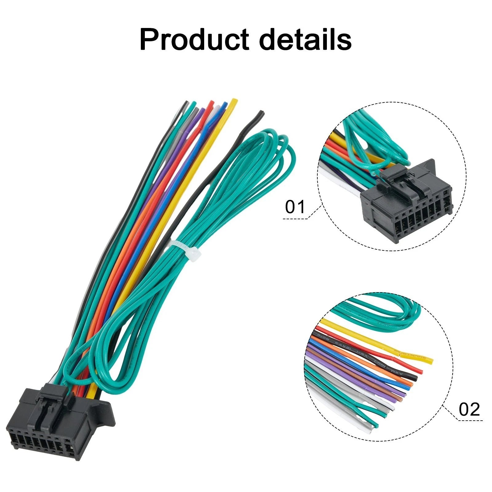 Easy Diy Installation With The 16 Pin Car Radio Wire Harness For