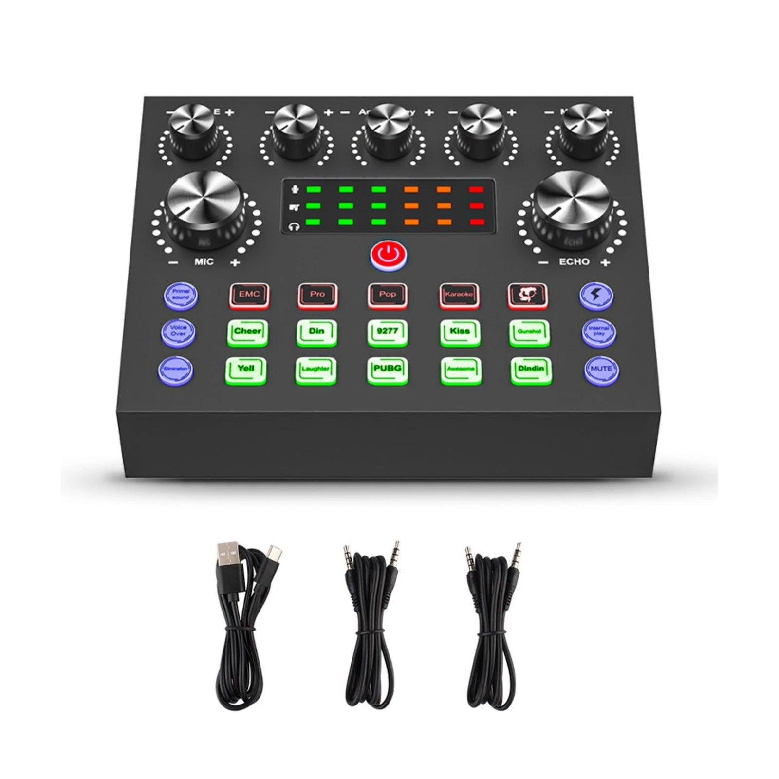 1* V8s High Quality Sound Card Dual-dsp Wide Smart Compatibility Live