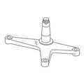 Al55151 New Bellcrank Fits John Deere Tractor 1640 1840 2040s 250