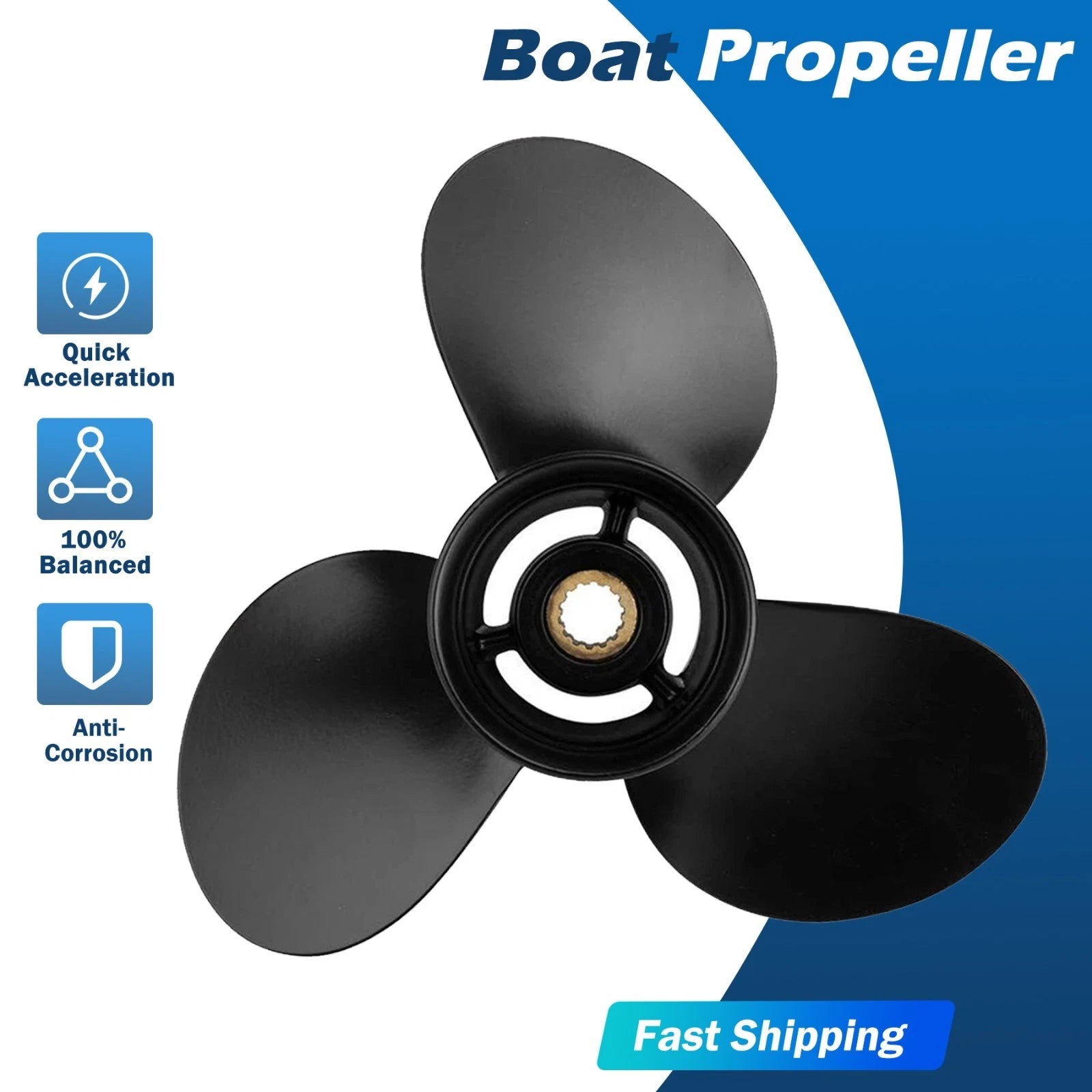 9 1/4x12 Marine Boat Outboard Propeller For Mercury 9.9-20hp 14