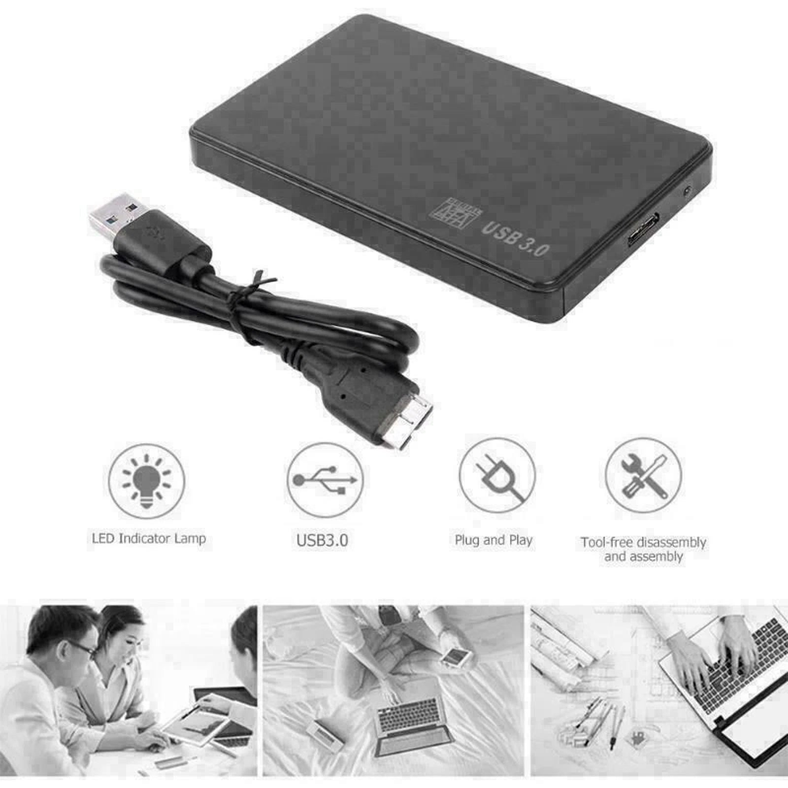 2.5in Usb 3.0 Sata Ssd Hdd Hard Drive Disk Dock Enclosure Case