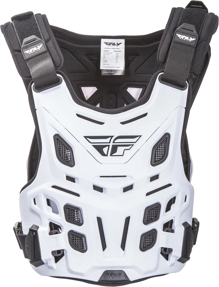 Fly Racing Ce Revel Race Roost Guard White Offroad Chest Protector