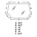 284947a2 Upper Rear Glass Fits Case-ih Tractor Models Cx50 Cx60 Cx70 +