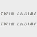 Yamaha Boat Decals F0r-u417t-00 | Twin Engine 18 Inch Silver (Pair)