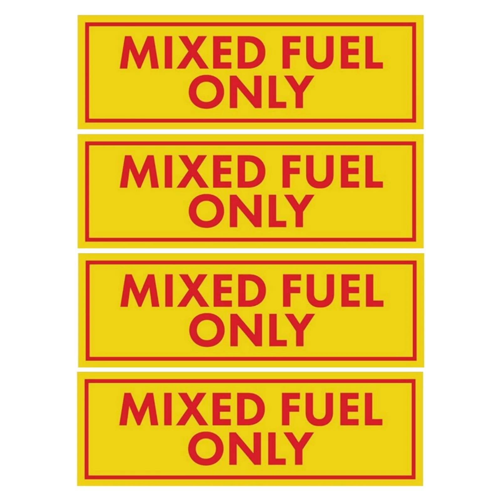 6-inch Mixed Fuel Only Vinyl Decal/Sticker for Truck Gasoline Oil