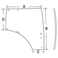 L212968 Right Rh Door Glass Fits John Deere Tractor 6105r 6115r 6125r