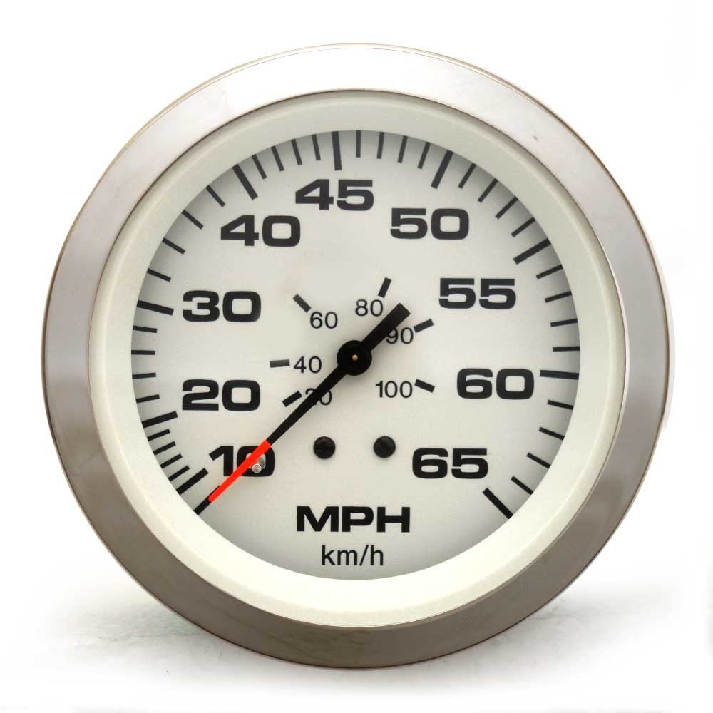 Teleflex Boat Speedometer Gauge 59713 | Lido 3 1/4 Inch Silver WhiteOp