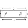 At87527 New Rear Middle Glass Fits John Deere Fits Jd 300d 310d 310e