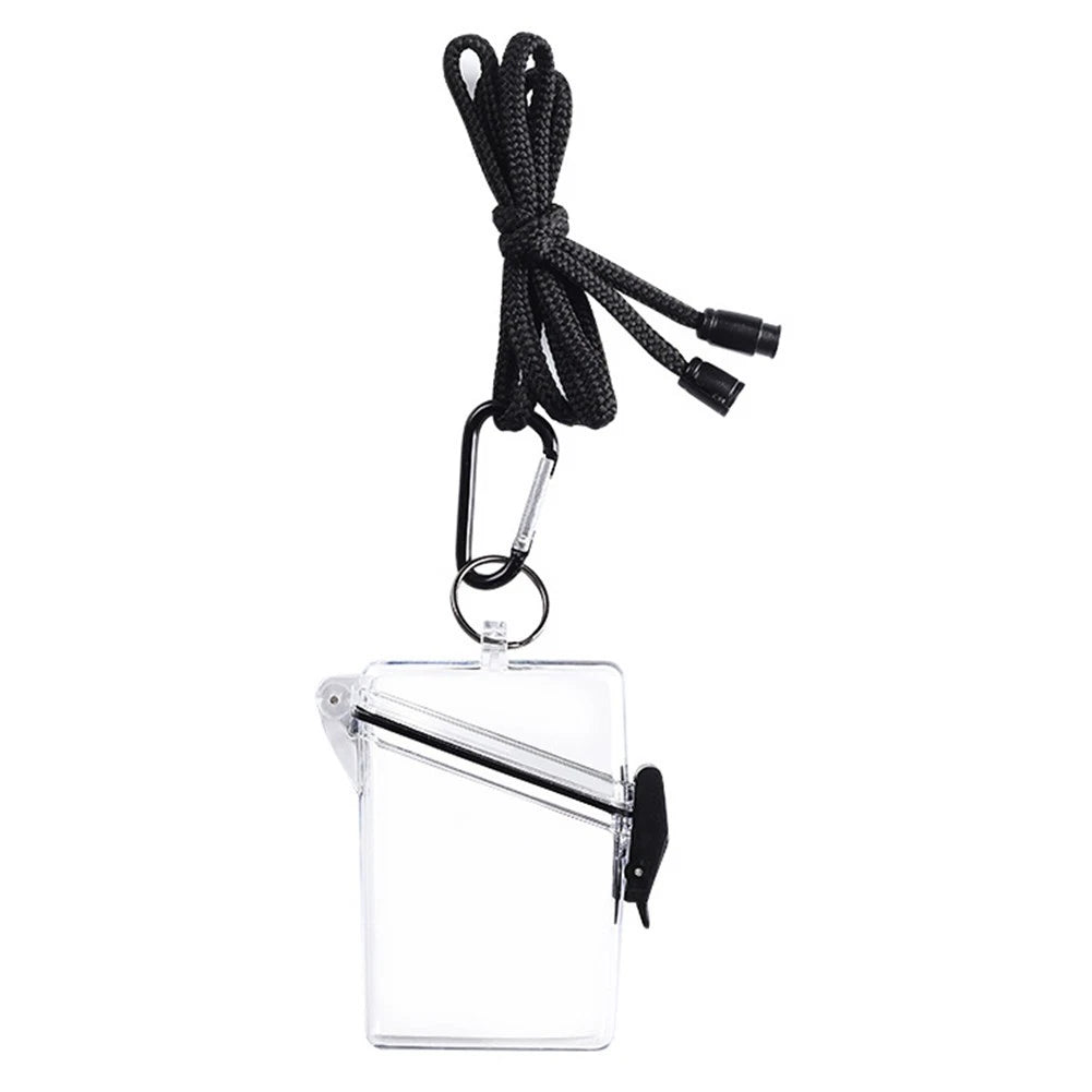 Waterproof Durable Clear Plastic Card Key Holder Crush Proof Case