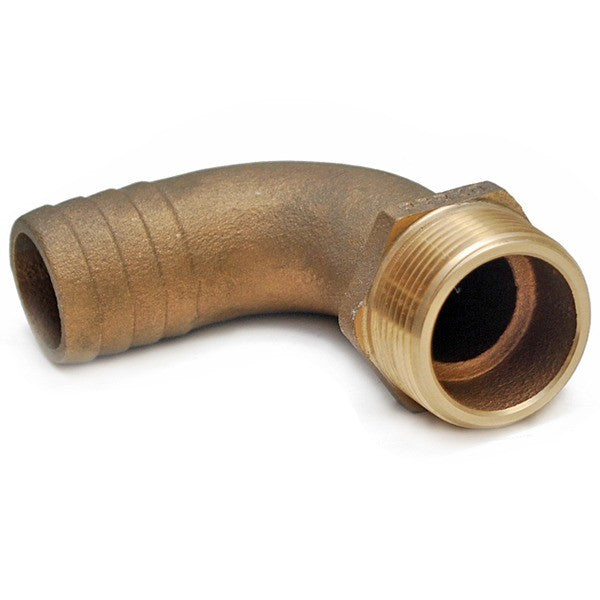 Perko Boat Hose Adapter 0063007PLB | 90 Degree 3/4 x 1 1/4 Inch Bronze