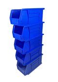 Akrobins 30230, Plastic Storage Bin, 10 7/8in X 5 1/2in X 5in, Blue,