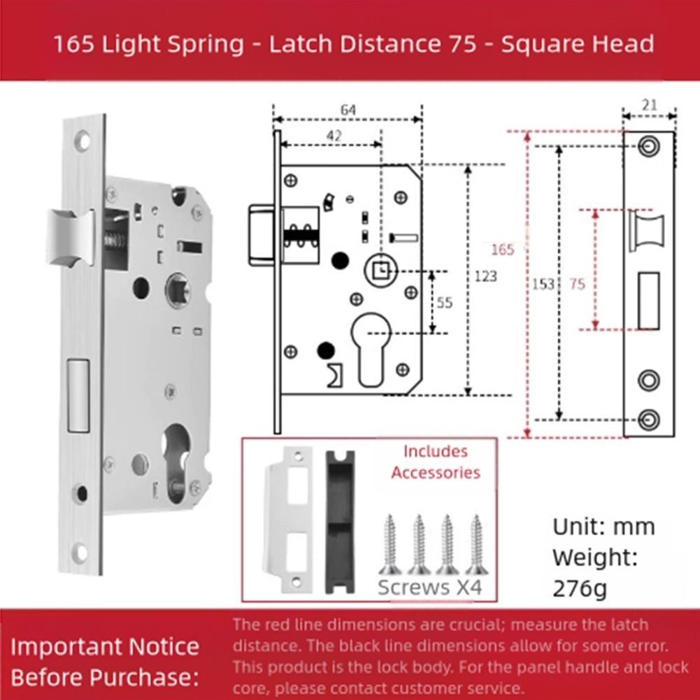 Stainless Steel Bedroom Door Lock Marine Hardware