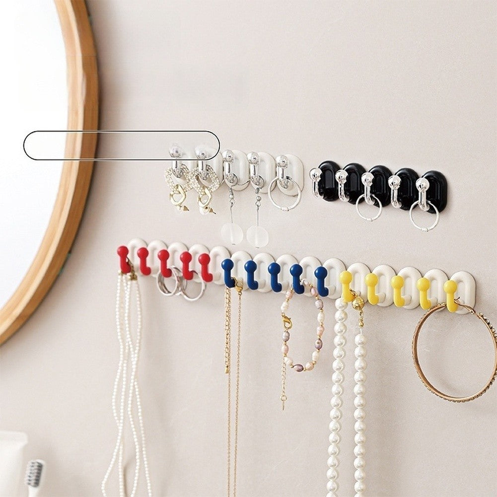 Wall Mounted Hook Bathroom Organizer