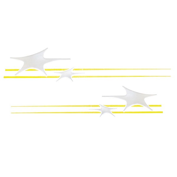 MasterCraft Boat Raised Graphic Decals ProStar Yellow 2 PC by MasterCraft