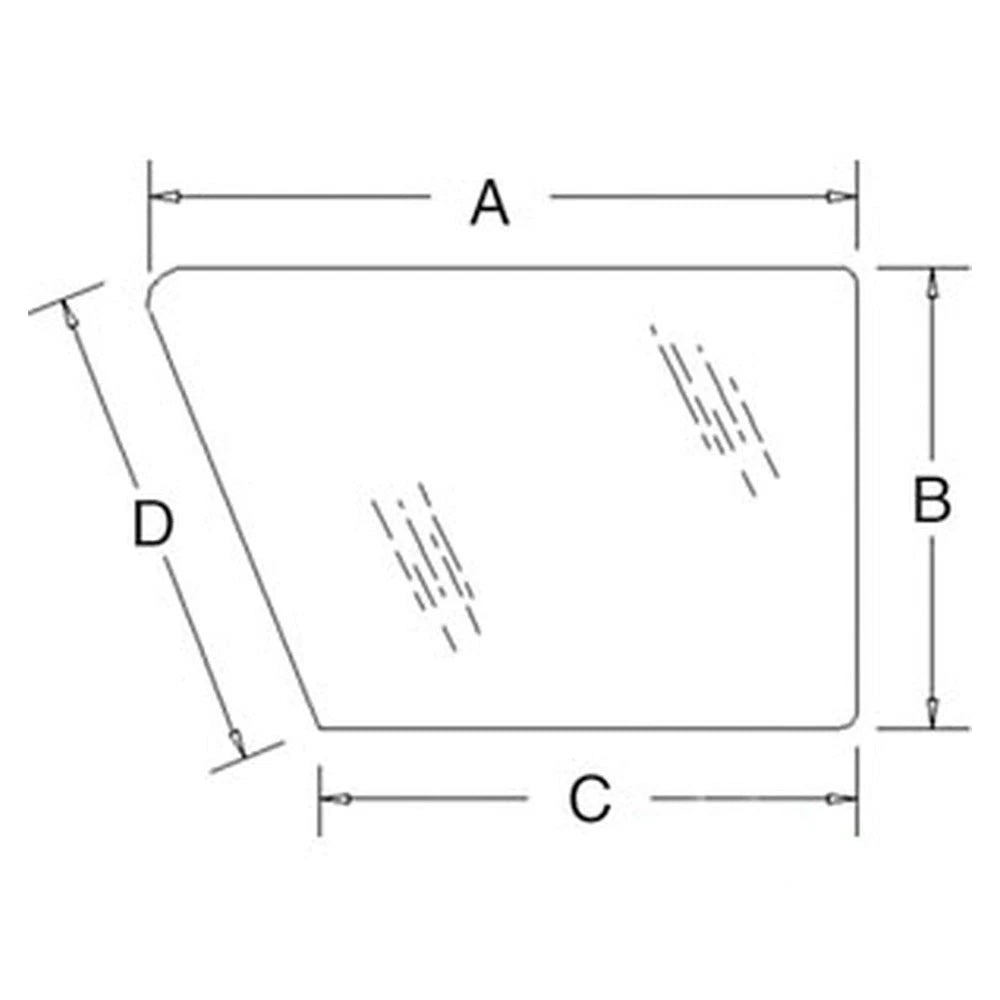 Rh Lower Glass Door 192006a5 Fits Case Mx100 Mx100c Mx110 Mx120 Mx135