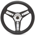 Gussi Boat Giazza Steering Wheel 2198317 13 3/4 Inch Black / Chrome by Gussi
