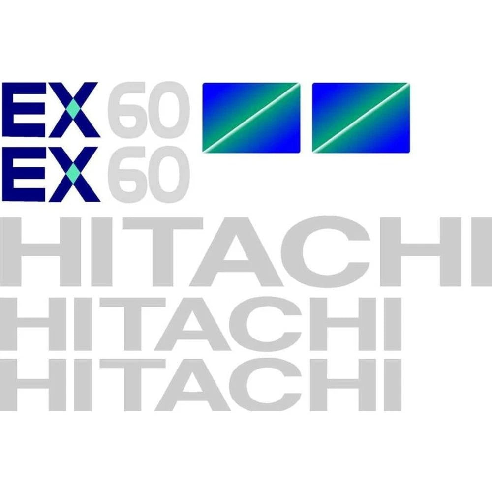 New Ex 60 Hitachi Excavator Decal Set