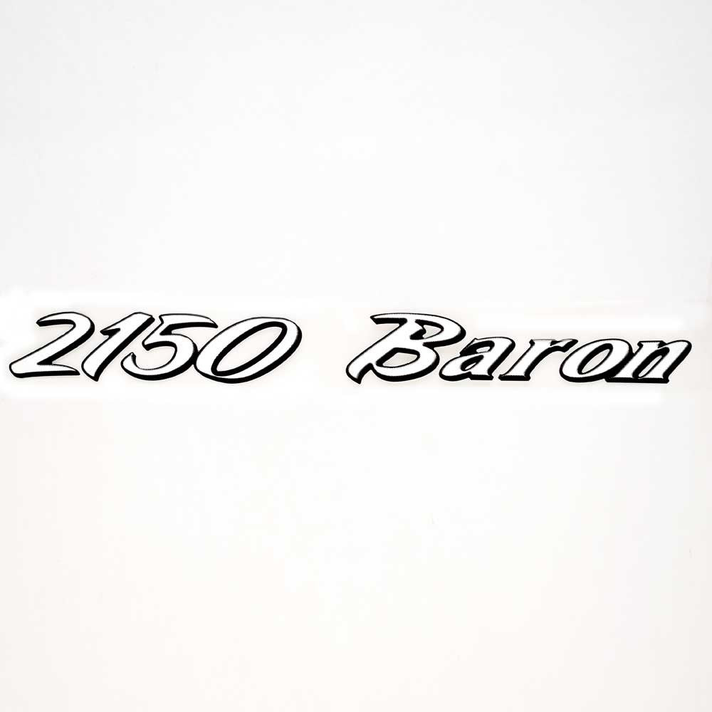Tahoe Boat Raised Logo Decals 137314 | Black Silver Stickers Pair by Tahoe