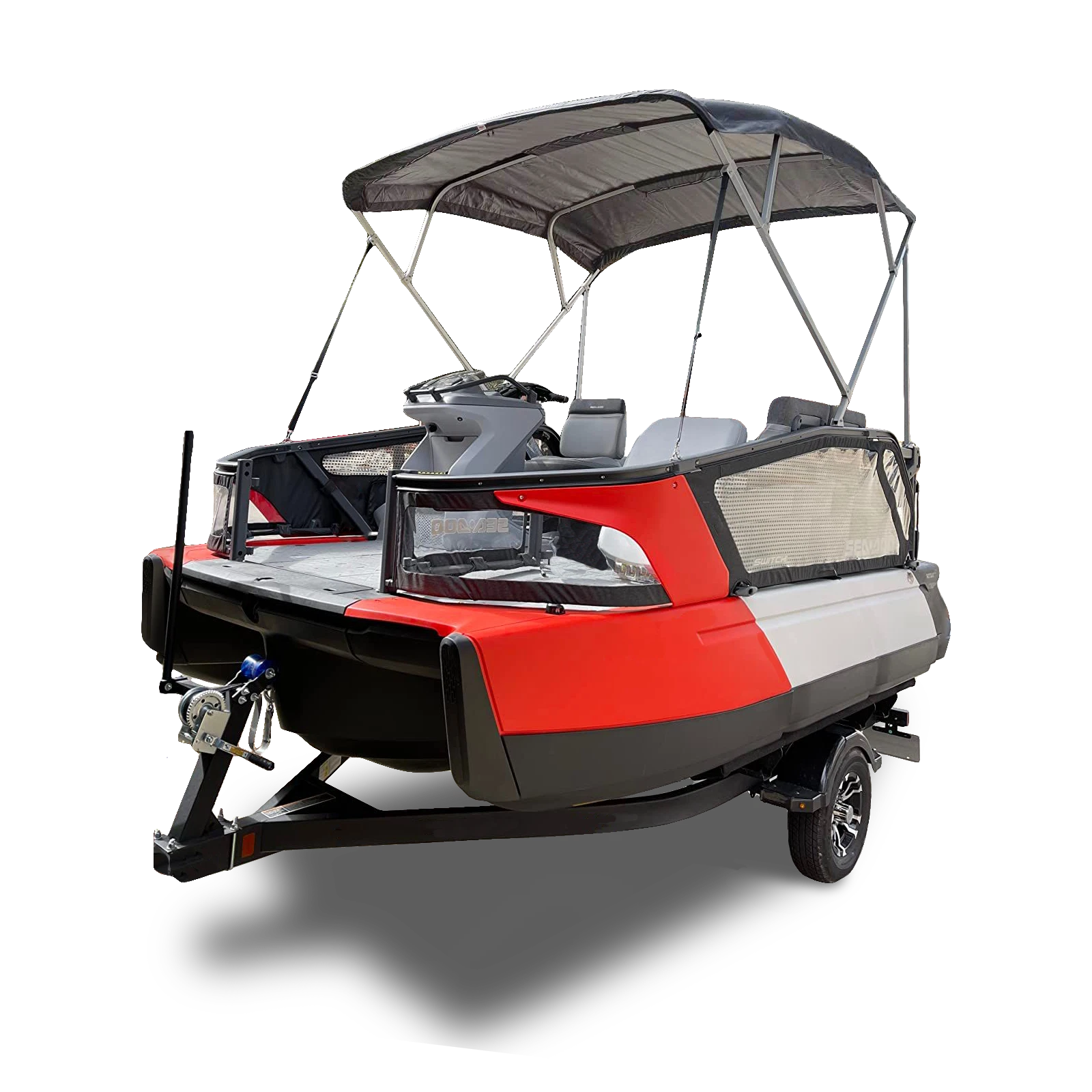 4 Bow 8ft Bimini Top Boat Square Frame Set Fits Sea Doo Switch