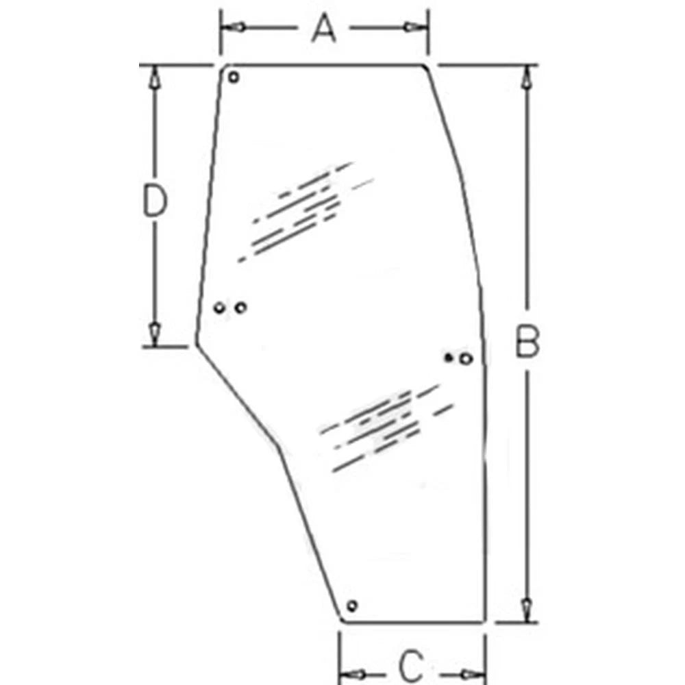 Wn-192004a6-pe<wbr/>x Glass, Door, Rh Fits International/<wbr/>caseih