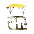 Yellow Complete 3 Bow 40" Tractor Umbrella Buggy Top W/ Fender Mounts