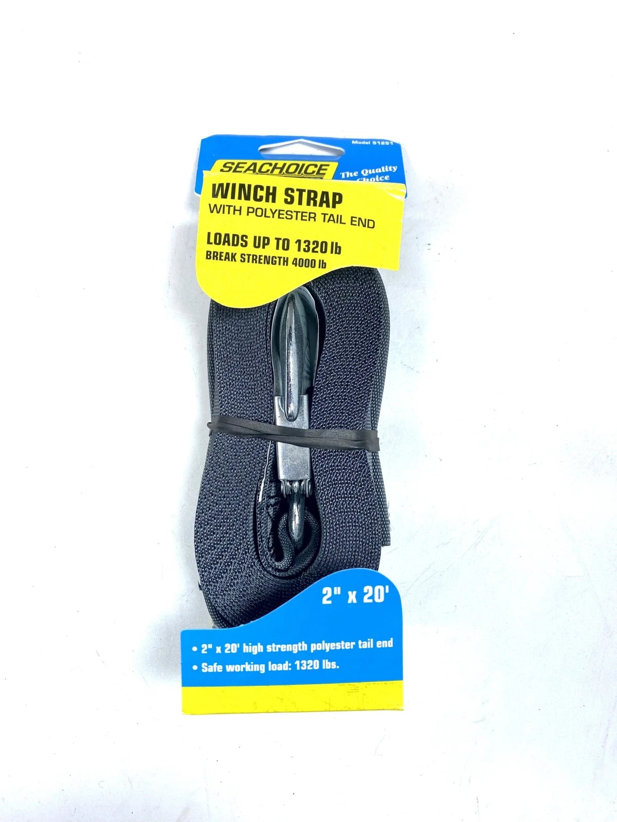 Seachoice 51251 , Winch Strap With Polyester Tail | Hook & Hull Co