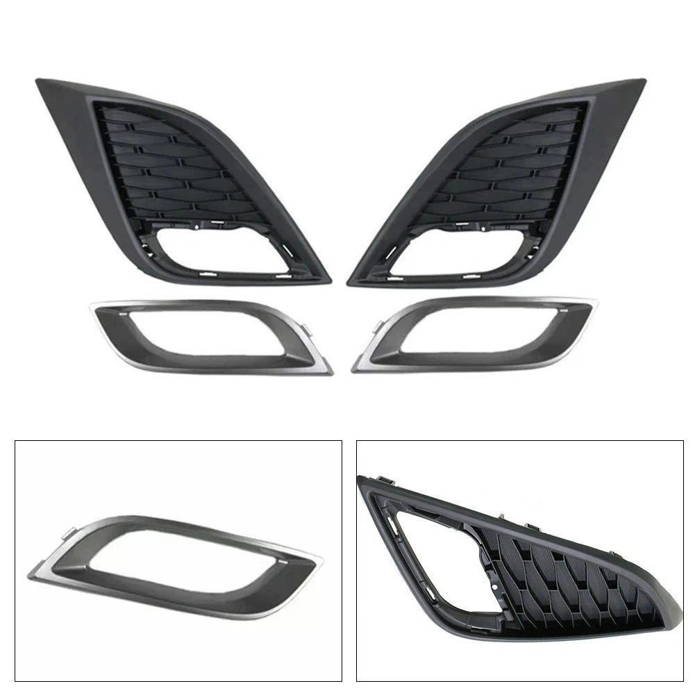 Fog Light Grill Covers For For Mazda 3 Front Bumper Years 2010 And