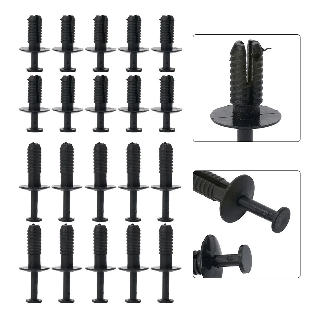 20pcs Clips Accessory Black Expanding Rivet For E30 E39 E46 E53 E60