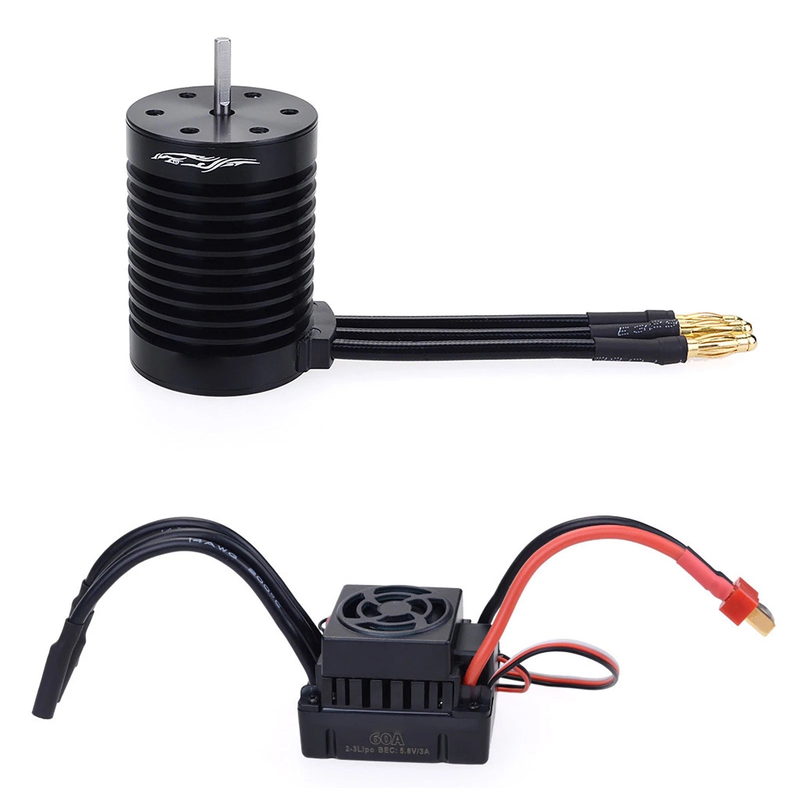 Aluminum F540 4370kv Motor With 60a Brushless Esc Combo For 1/10 Rc