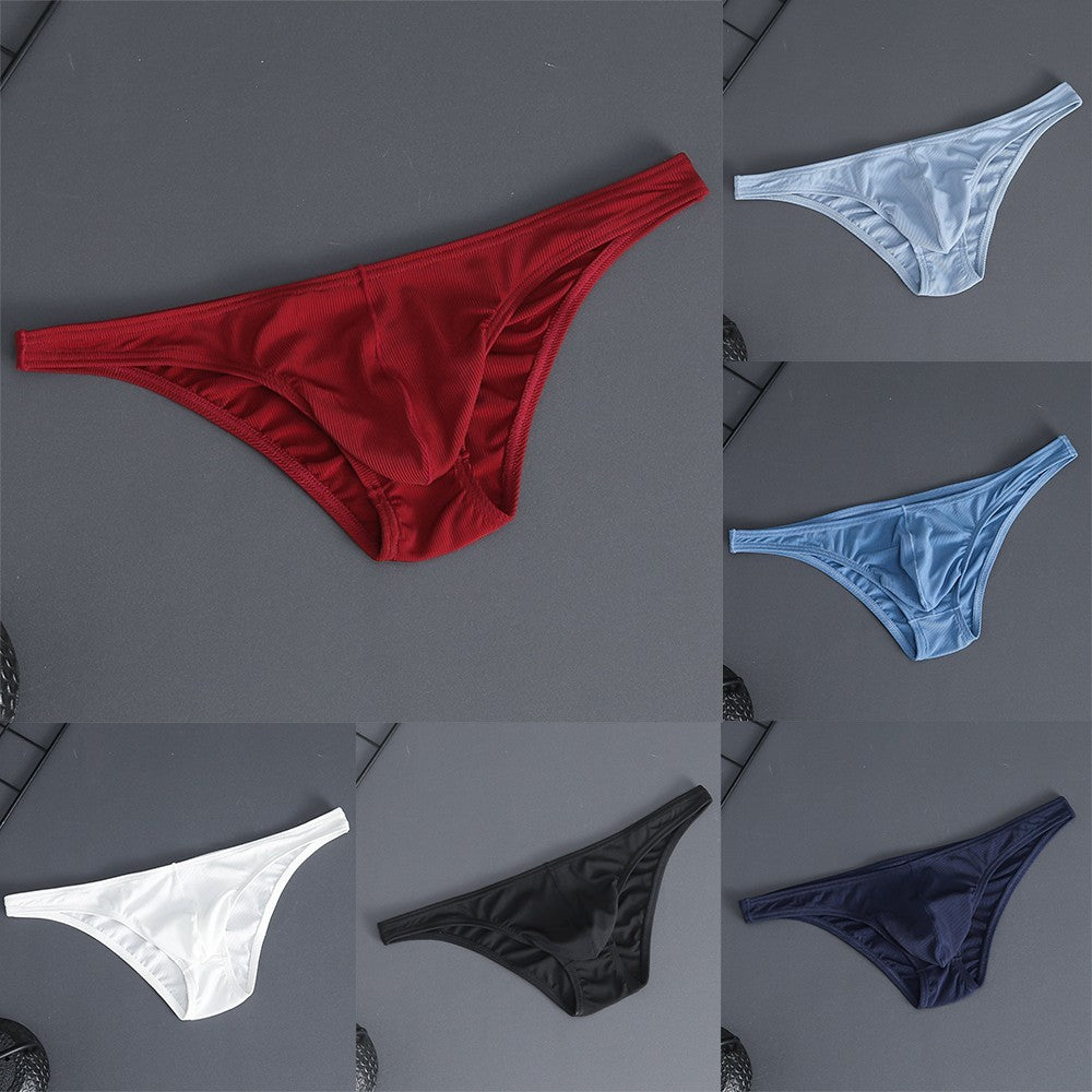 Men's Low Rise Thong Briefs Smooth Solid Color