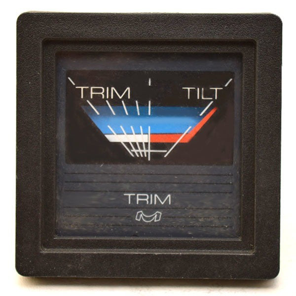 Boat Trim Gauge Mercury 2 Inch Square Black by Medallion