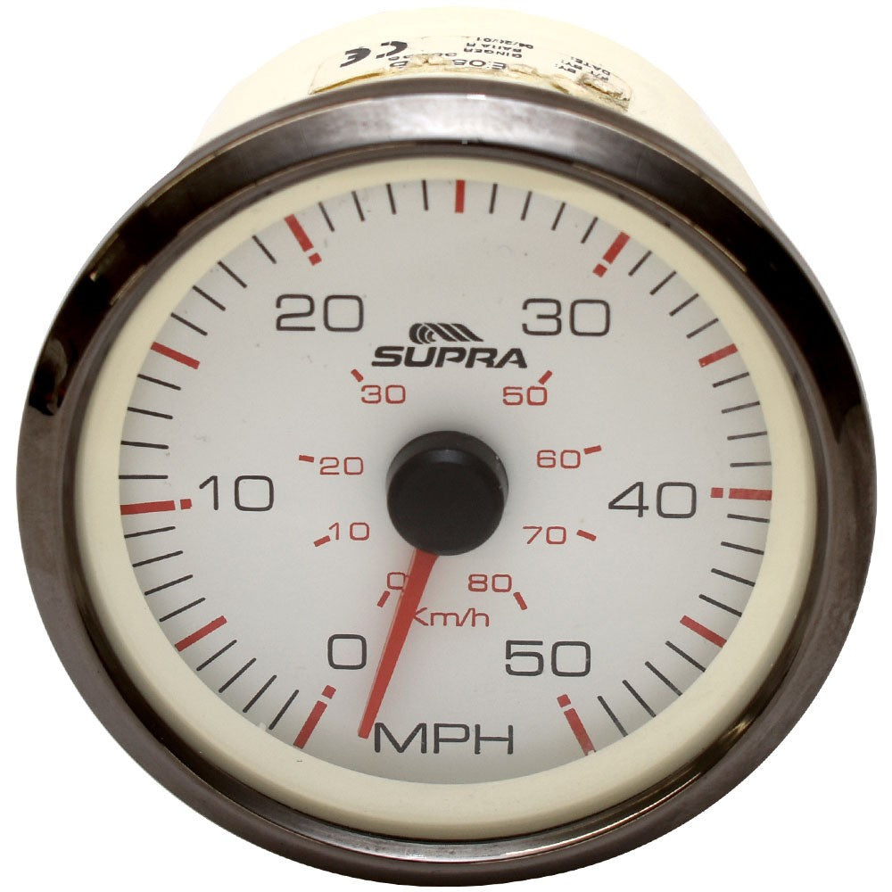 Supra Boat Speedometer Gauge Faria 3 1/4 Inch White by Supra