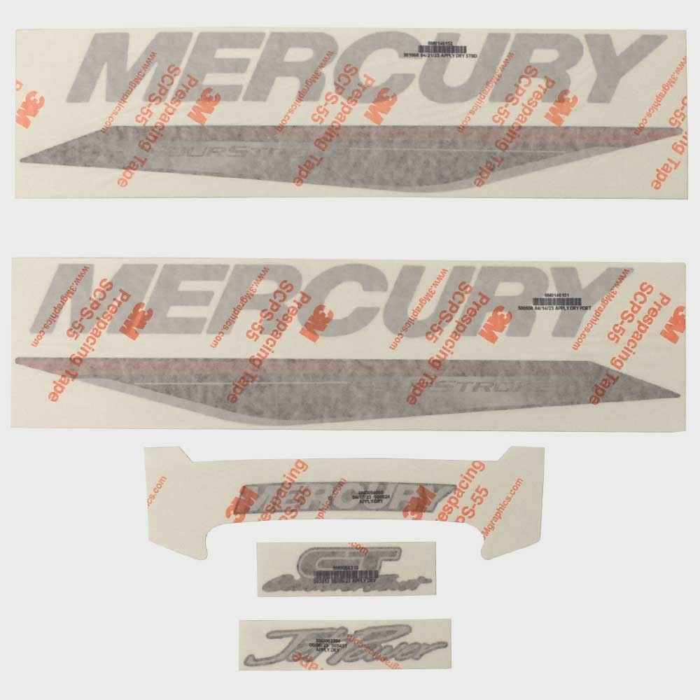 Mercury Marine Decals FourStroke Stickers Set of 5 by Mercury Marine