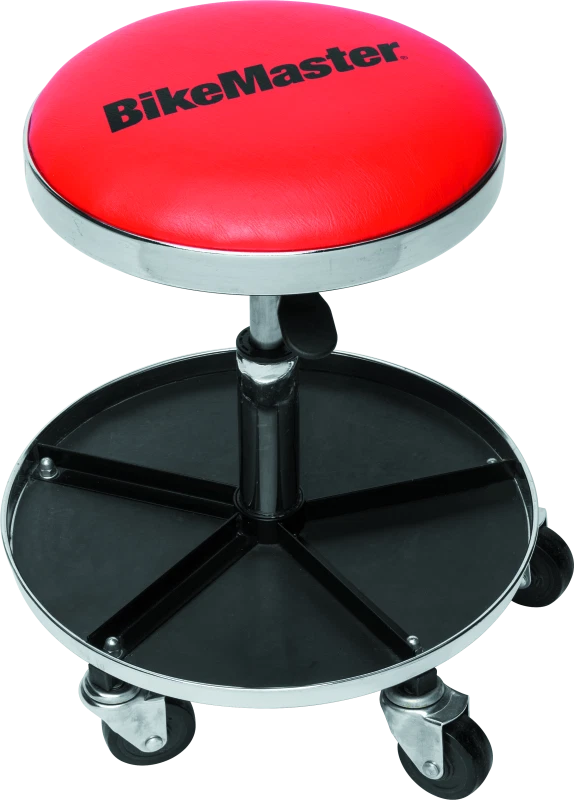 Bikemaster Ultimate Shop Stool With Tool Caddy - Adjustable Height,